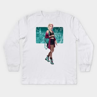 NYC - Teal Kids Long Sleeve T-Shirt